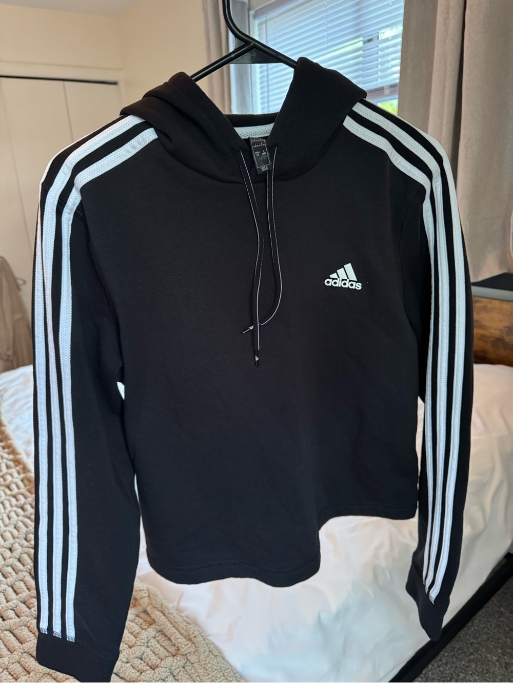 Adidas Originals Black Cropped Hoodie